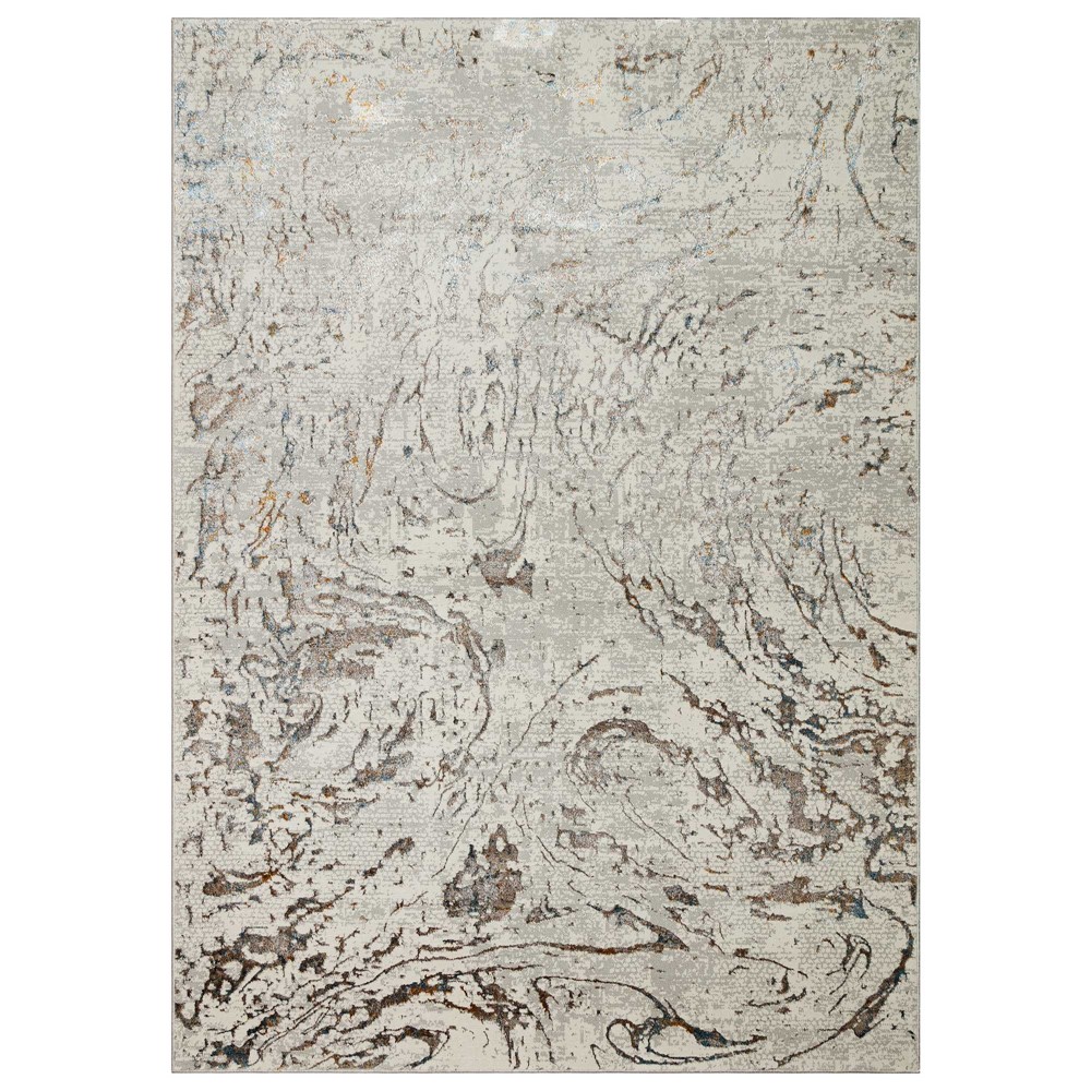 Dalia DAL14 Abstract Rugs in Ivory Multi